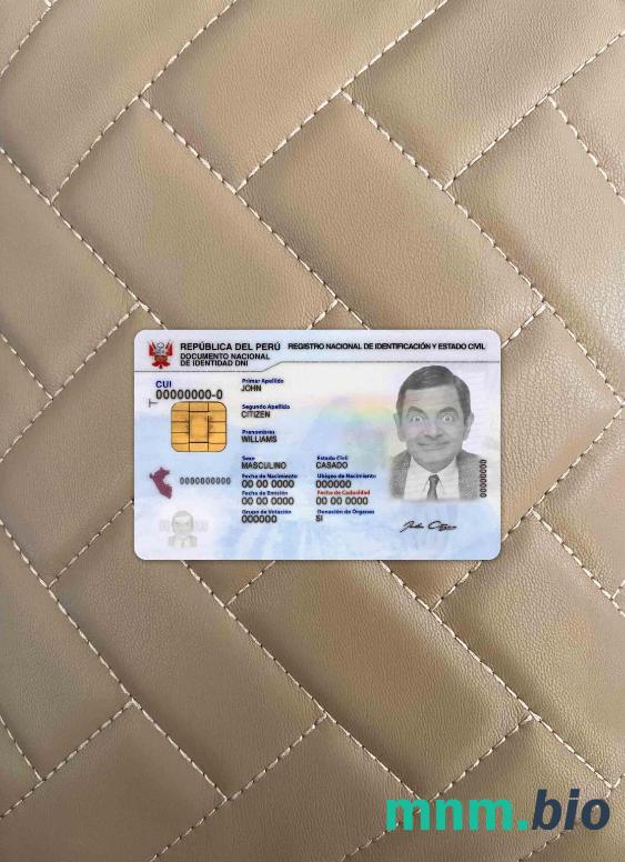 Peru ID fotowygląd skan i fotorealistyczny snapshot, 2 w 1